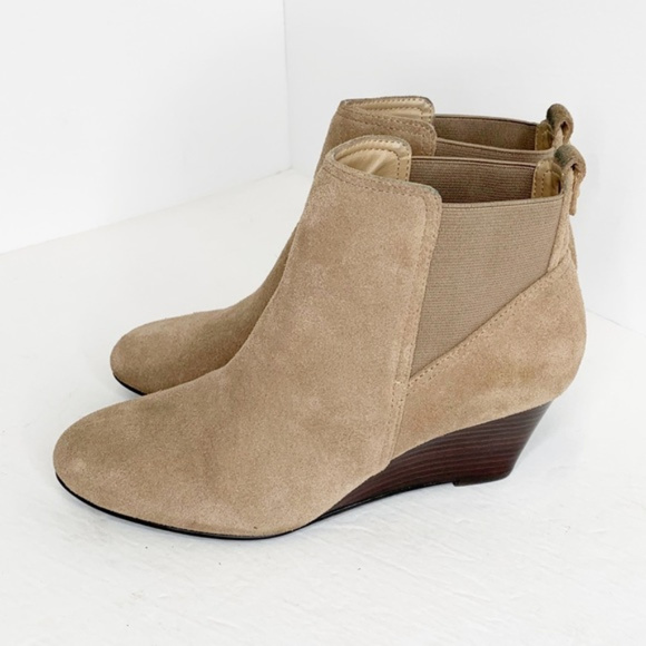Sole Society Shoes - Sole Society Addison Tan Suede Ankle Boots Sz 7